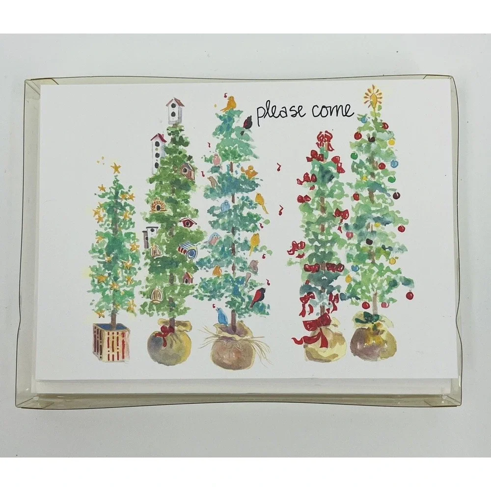 Nancy Phelps Art Christmas Invitations Cards with Envelopes Set of 12